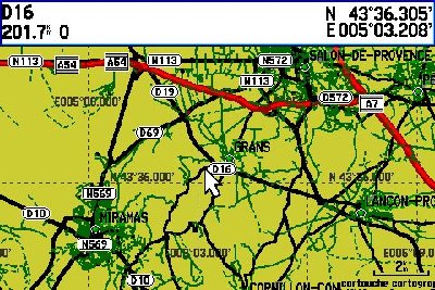 CitySelect Europe V7 affiché par le GPSmap276