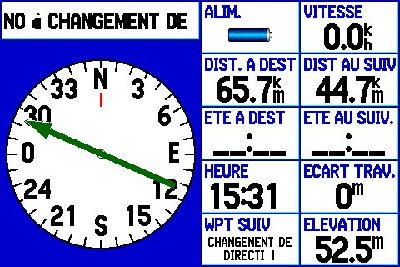 Compas en mode &quot;voiture&quot;. GPSMap276